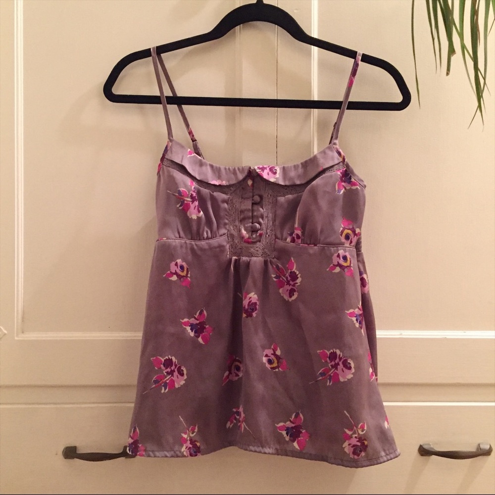 American Eagle Outfitters Purple Floral Camisole